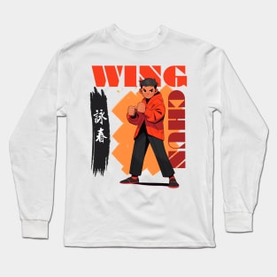 : Wing Chun Master (English & Chinese) Long Sleeve T-Shirt